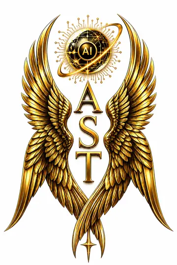 AST golden angel wings emblem